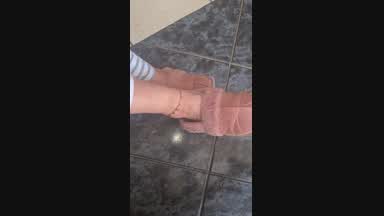 removing my sweaty shoes