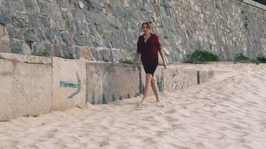 A leisurely stroll on the beach