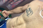 abs and v-line after shower