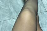 Black stockings and long legs
