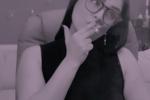 having a smoke