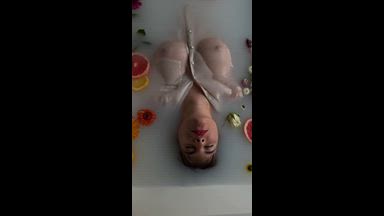 Sensual in a bathroom
