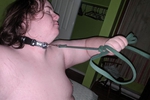 Left slave leash.