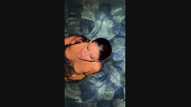 Free and naked in my pool