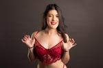 In red lingerie