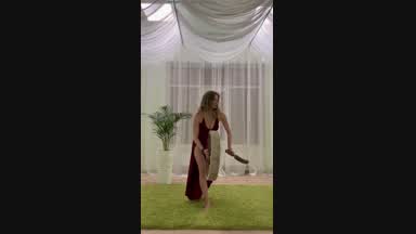 Dance with a tambourine