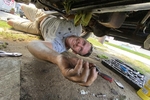Working on Tyler’s undercarriage