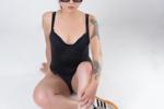 SEXY GIRL IN BLACK BODYSUIT