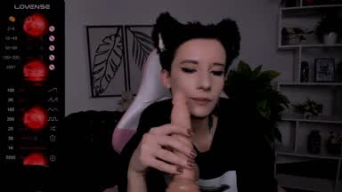 Playing with a dildo