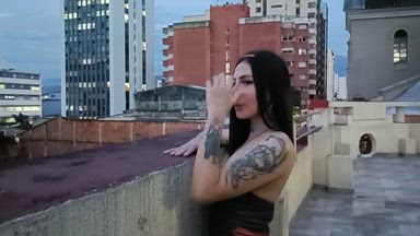 Horny on the terrace♥