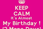 It's almost my birthday 1 de nov