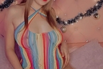 A beautiful rainbow suit