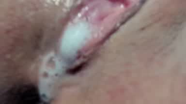 Pussy spitting erotic saliva