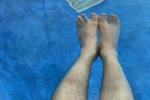 feet in hot tub
