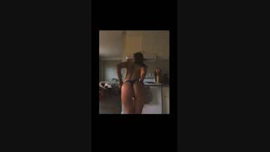 Bend over and pulls panties down