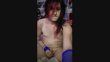 Hot Trans Girl Cums Has a BIG Cumshot!