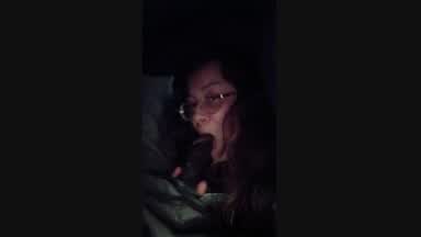 Riding around and sucking my bull in his car 10-14