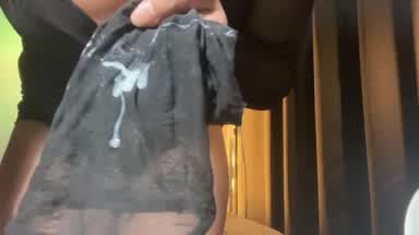 CUM IN A PANTYHOSE