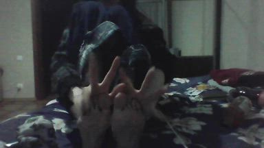 Playing with my hands and feet <3