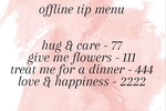 Offline Tip Menu