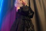 in gothic dress!