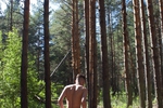 undressed in the forest