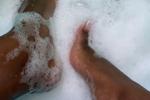 Foamy feet ,Getting some ☀️