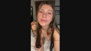Barely legal girl cumming hard in her hotel