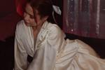 Hot pictures in a white robe