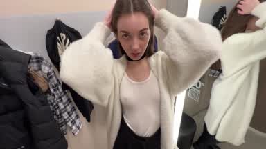 luis โ IN A FITTING ROOM: sex, bj, cum in mouth