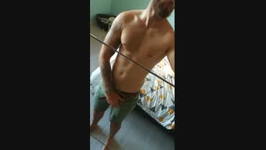 Playing with my dick in mirror ;)
