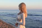 romantic sunset and shy me hihi
