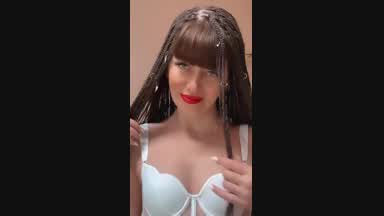 White bodice and leather pants