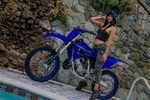 Cute girl on a motocross