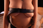 Tits Tied Tight with Belt🔥 Breast Bondage