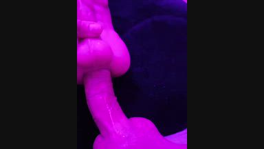 Playing with my cock and my toy