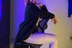 Mia in grey pantyhose