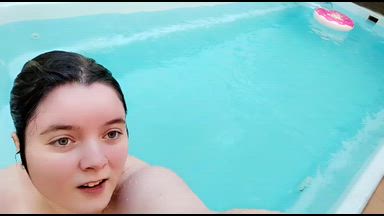 swimming in the pool completely naked 1