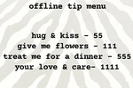 Offline Tip Menu