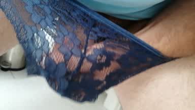 Big load in blue lace