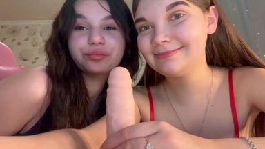 gentle caresses with a dildo