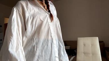 Passionate dance with wet tits