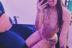 blue pink