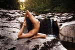 Naked in the forest