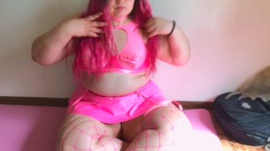 ORGASM | PINK LADY CUMS IN SEXY COSTUME