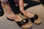 sissyslut6111 โ here i show my divine feet in my wooden sandals.
