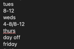 schedule (EST) tentative