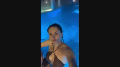 Sexy in swimming pool