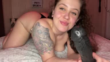 First BBC Dildo Blowjob