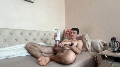 webcamboy98 โ Masturbation with rotation toy